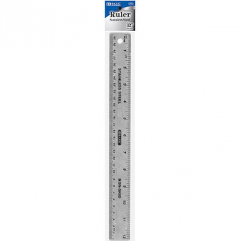 Stainless Steel Non-skid Ruler 12"(30cm)