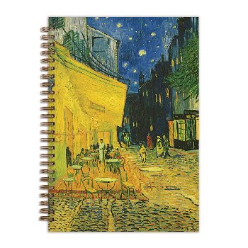 Van Gogh Terrace at Night 7 x 10" Wire-O Journal