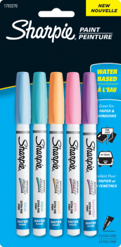 Sharpie Water-Based Glitter Paint Marker - Assorted Pastel (5 pack)