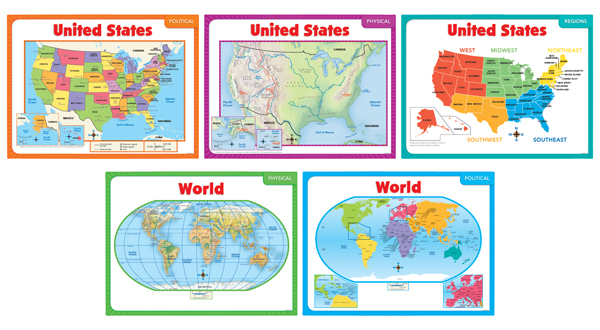 Teaching Maps (5-Map Set)  Scholastic Teaching Resources  9780545417433