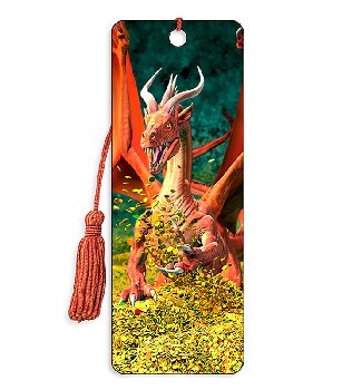 Dragon Hoard 3D Bookmark