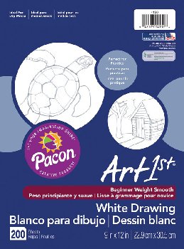 Drawing Paper - 50#  9" x 12" (200 Sheets, White)