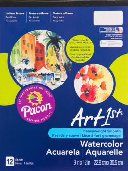 Watercolor Pad 9" x 12" 12 sheets