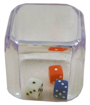 3 In a Cube (1 Each of Red, White and Blue 5mm Dice)