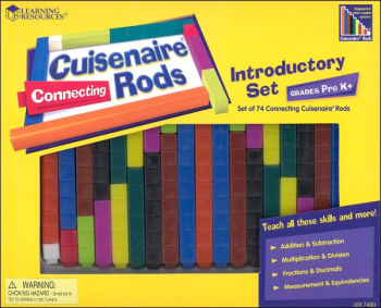 Connecting Cuisenaire Rods Introductory Set - 74 Plastic Rods