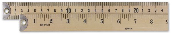 Meter Stick - Hardwood, 7 mm Thick with Metal Ends
