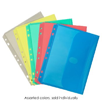 Mini Binder Pocket with Gusset (Assorted colors) 5 1/2" x 8 1/2"