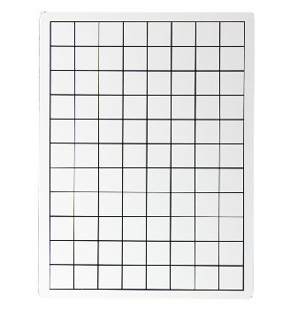 1" Squares Grid Board (Two-Sided) 9" x 12"