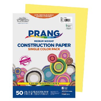 SunWorks Construction Paper Holiday Yellow 9"x12"