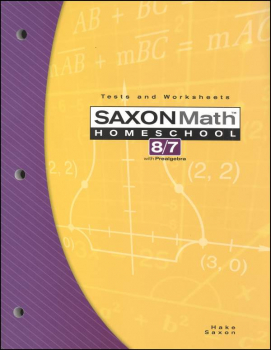 Math 8/7 Homeschool Tests and Worksheets (3rd Edition)