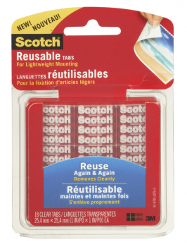 Scotch Restickable Mini Tabs Pack of 18 - Holds 1 lb