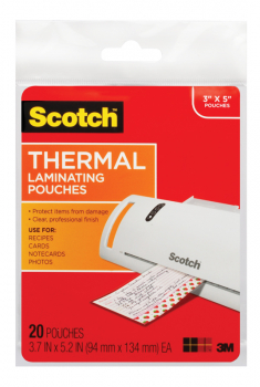 Thermal Pouches 3.74" x 5.31" 20 per pack