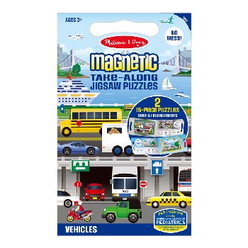 Magnetic Take-Along Jigsaw Puzzles - Vehicles