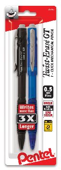 Twist-Erase GT 1 Click Mechanical Pencil (0.5mm) Assorted Barrels - 2 pack