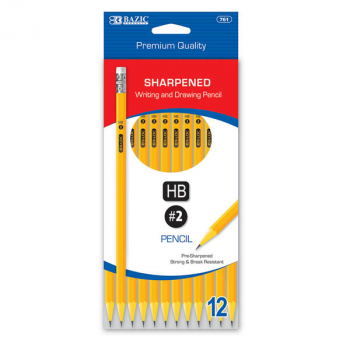 Pre-Sharpened #2 HB Premium Yellow Pencil (12 pack)