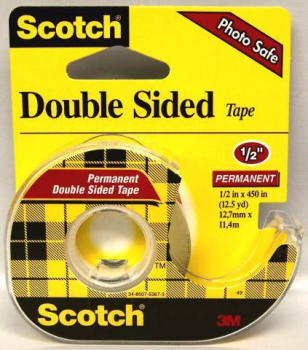 Scotch Double Stick Tape 1/2" x 450"