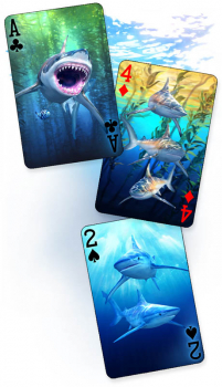 Sharks 3D Playing Cards