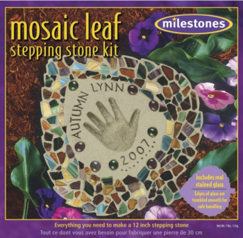 Mosaic Leaf Stepping Stone Kit