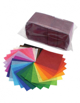 Bleeding Tissue Squares - 25 assorted colors (1 1/2" x 1 1/2")