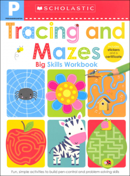 Pre-K Big Skills Workbook: Tracing and Mazes