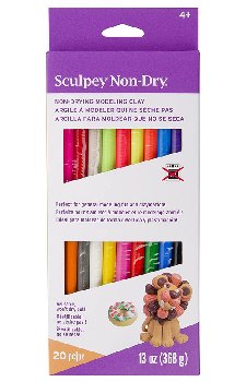 Sculpey Non-Dry Modeling Clay Color Sampler 20 pc