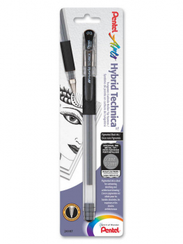 Pentel Hybrid Technica Pigment Ink Pen - Black (0.3mm)