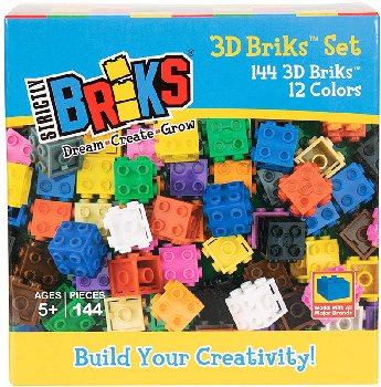 3D Briks Set (144 Briks & 12 Colors)