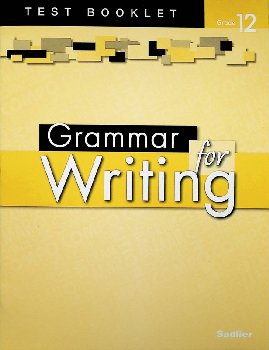 Grammar for Writing Test Booklet Grade 12