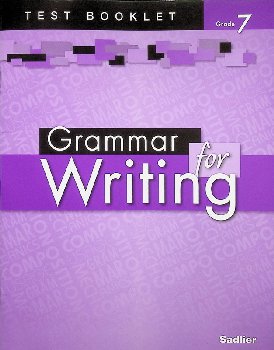 Grammar for Writing Test Booklet Grade 7