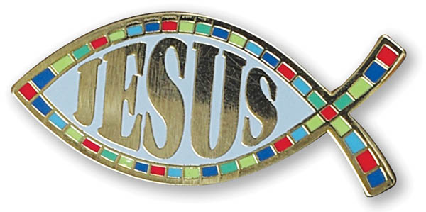 Jesus Fish (Ichthys) Enamel Pin