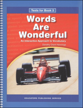 Words Are Wonderful Test Book 3 Blackline Masters