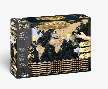 Scratch Off Travel Puzzle: World Map (1000 pieces)