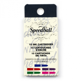 Speedball Calligraphy Fountain Pen Ink Cartridges Set - Assorted Colors (2 each of 5 colors)
