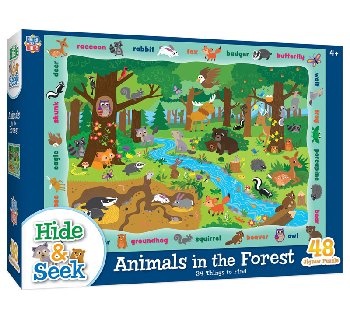 Hide & Seek - Animals in the Forest Puzzle (48 piece)