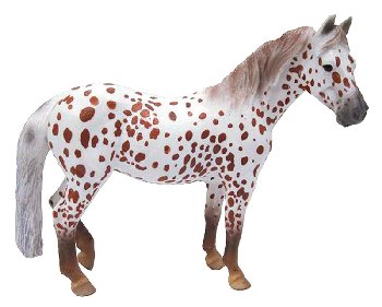 Chestnut Leopard British Spotted Pony Mare (CollectA Collection)