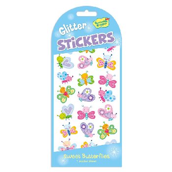 Sweet Butterfly Glitter Stickers