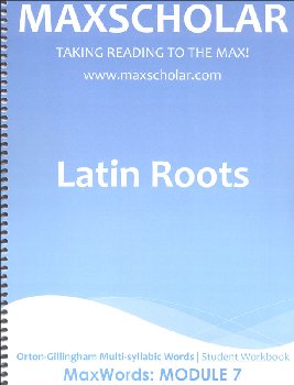 MaxScholar Latin Root Workbook