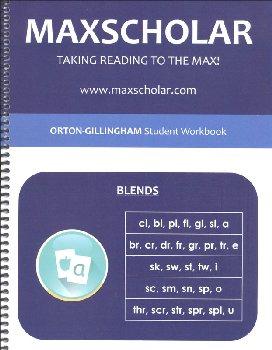 MaxScholar Orton-Gillingham Blends Workbook