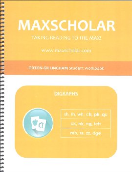MaxScholar Orton-Gillingham Digraphs Workbook