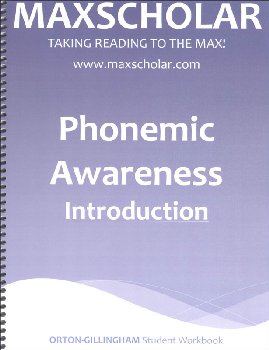 MaxScholar Phonemic Awareness Introduction Workbook