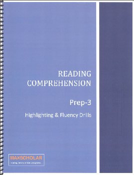 MaxScholar Reading Comprehension, Prep-3 Workbook