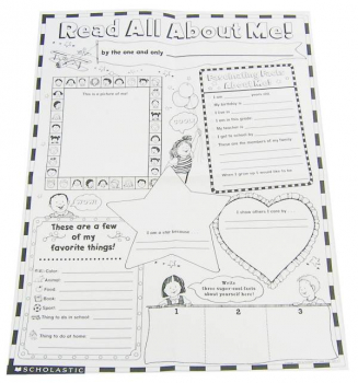 Read All About Me Graphic Organizer Poster