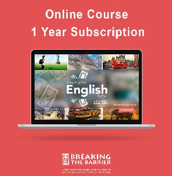 Breaking the English Barrier Level 1 (Principiante - Beginner) Online Course Access Code - 1 Year Subscription