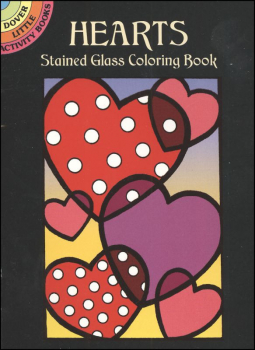 Hearts Little Stained Glass Coloring Book