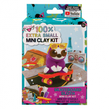100% Extra Small Mini Clay Kit - Skateboard Sloth