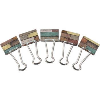Medium Binder Clips - Reclaimed Wood
