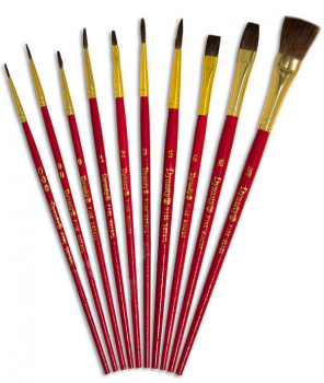 Hobby & Craft Asst. Dynasty Brushes (Set #9)