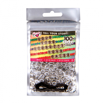 Tell Your Story: Alphabet Bead Bag - Silver Tablets