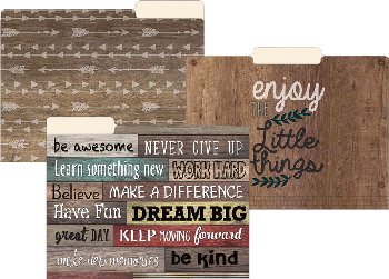 Farmhouse Chic File Folders Pack of 12