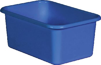 Small Plastic Storage Bins - Blue